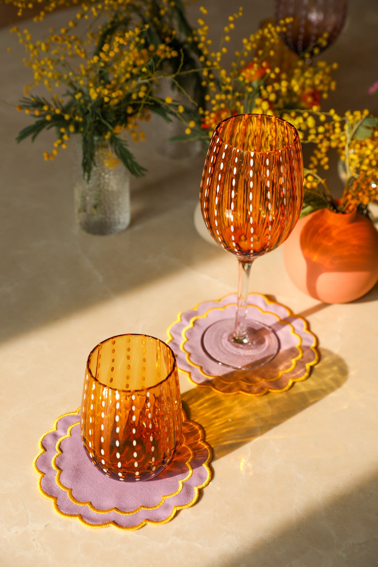 Lilac Scallop Coaster (Set of 4)