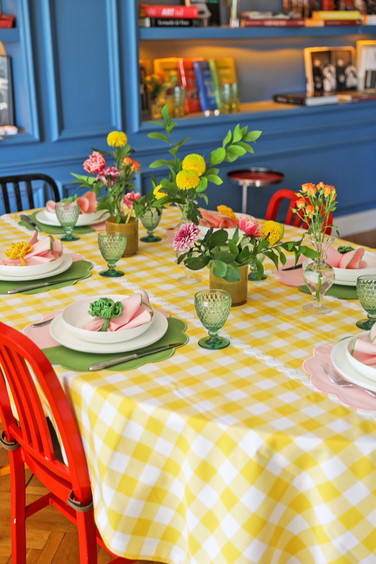 Lemon Gingham Tablecloth