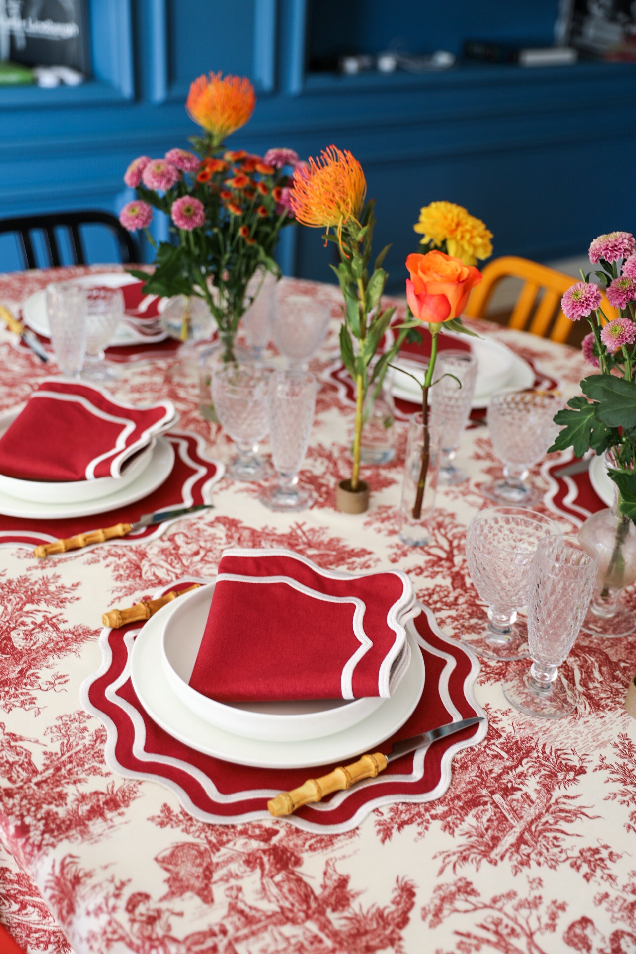 Burgundy Wave Placemat (Set of 4)