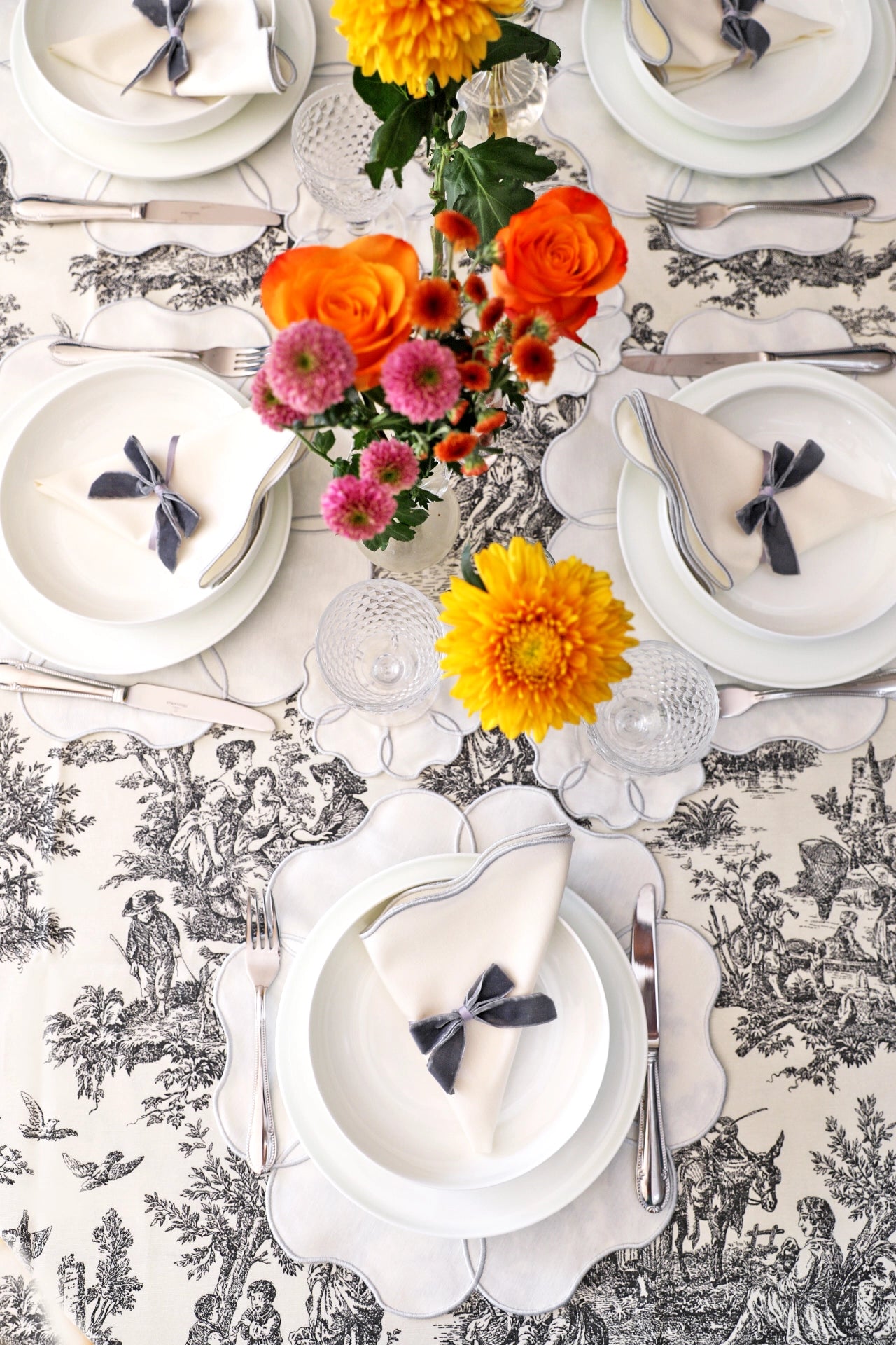 Silver Camellia Placemat (Set of 4)