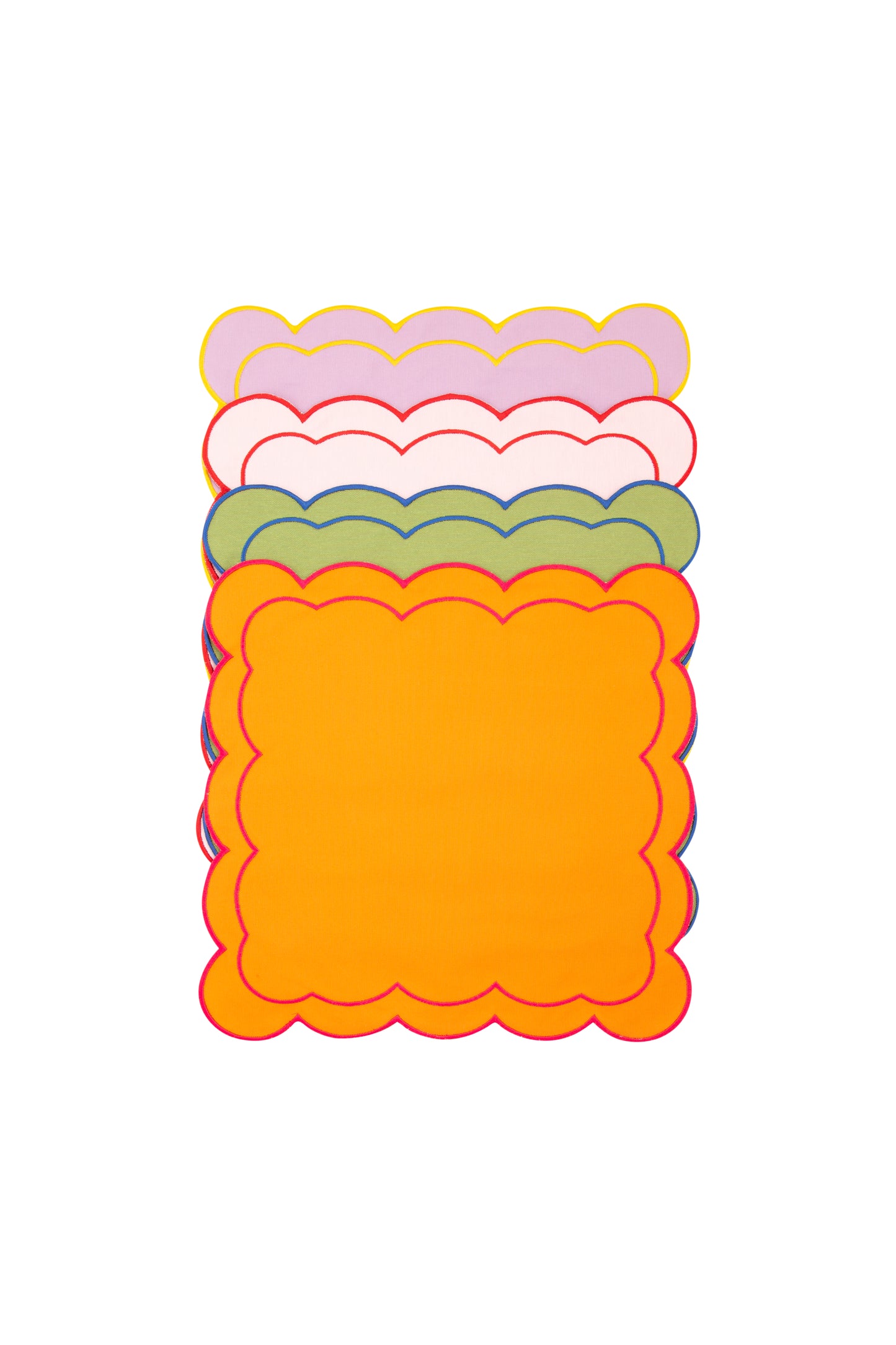 Colorful Scallop Napkin (Set of 4)
