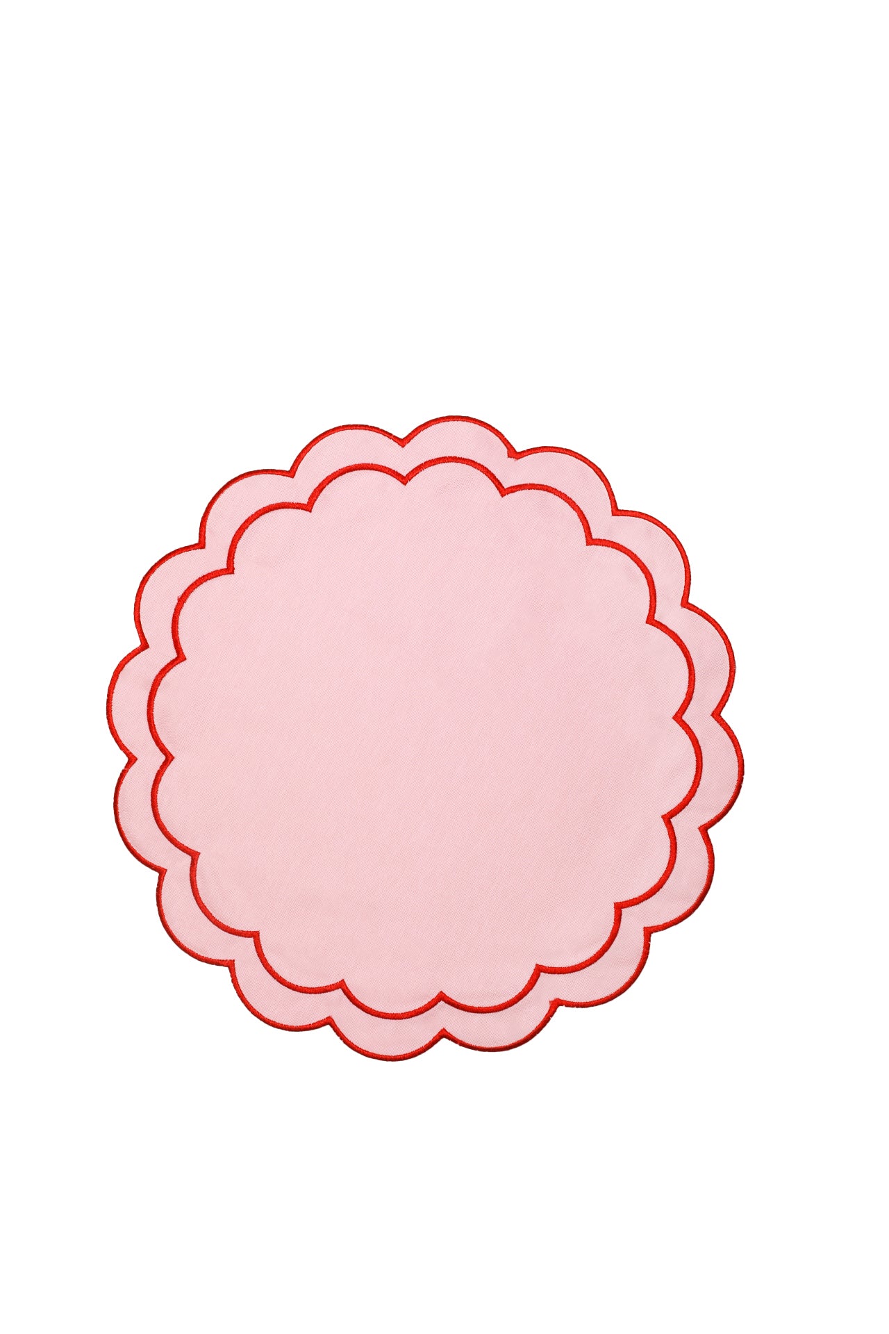 Rose&Red Scallop Placemat (Set of 4)