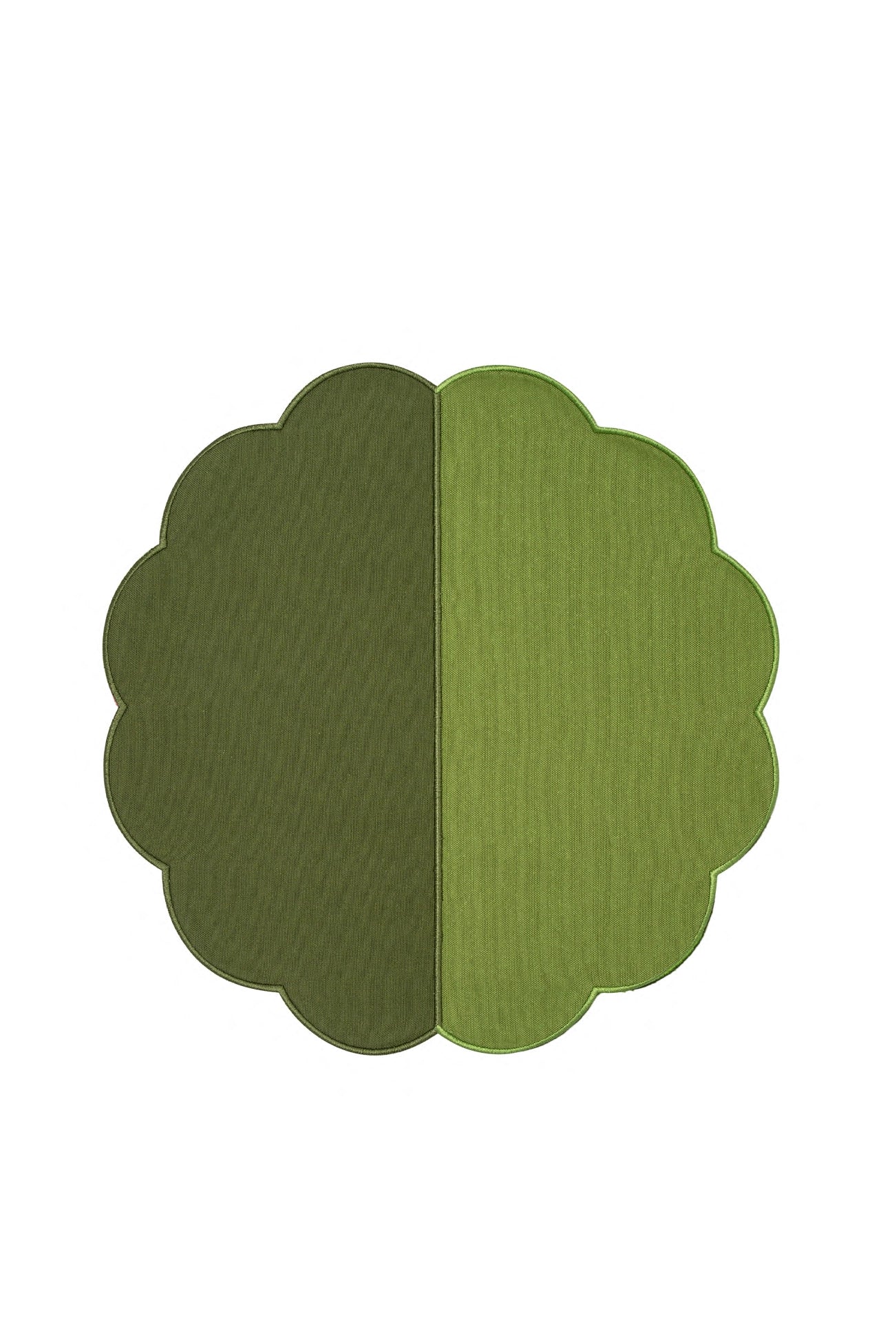 Bicolor Green Scallop Placemat (Set of 4)