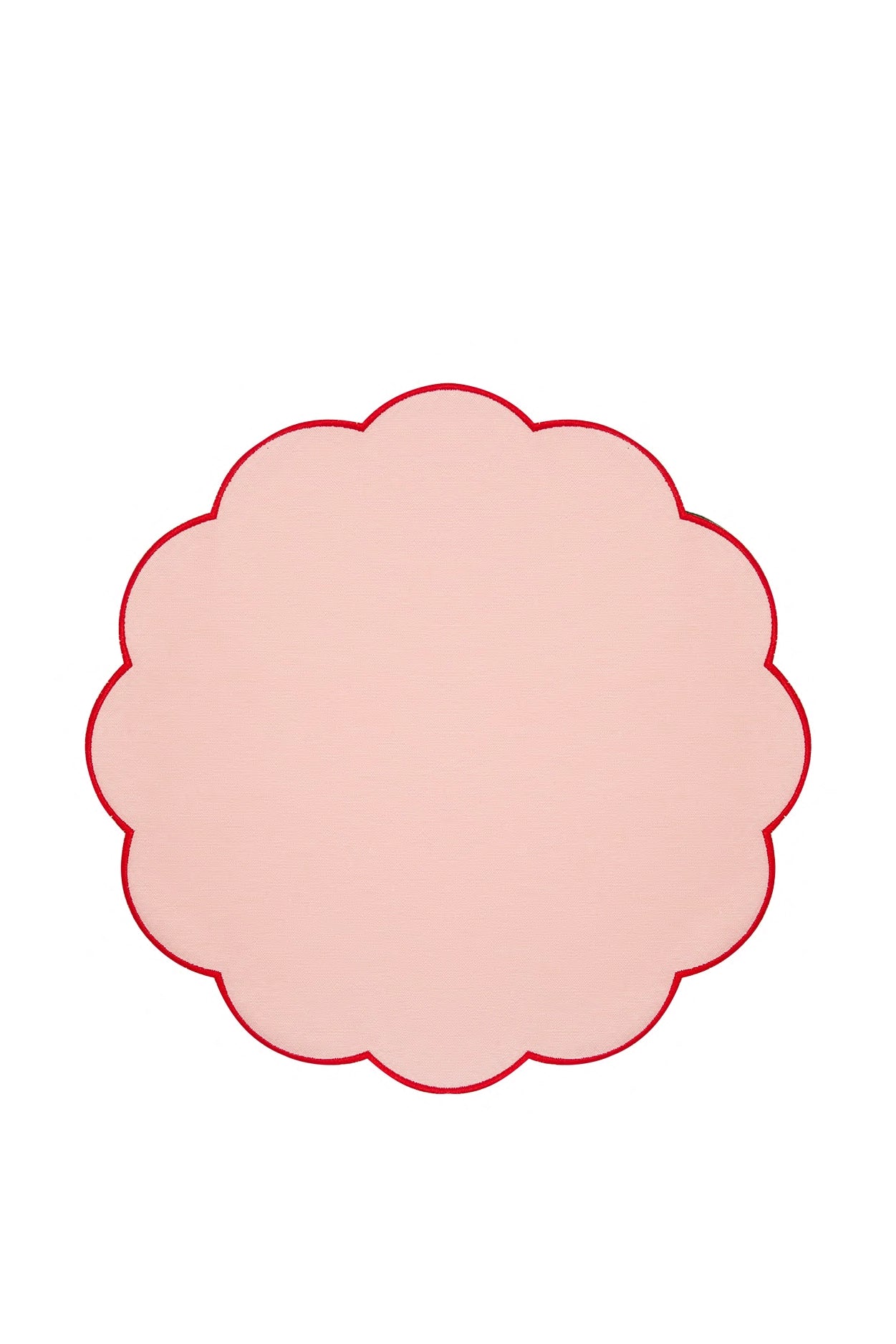 Bicolor Rose&Red Scallop Placemat + Napkin