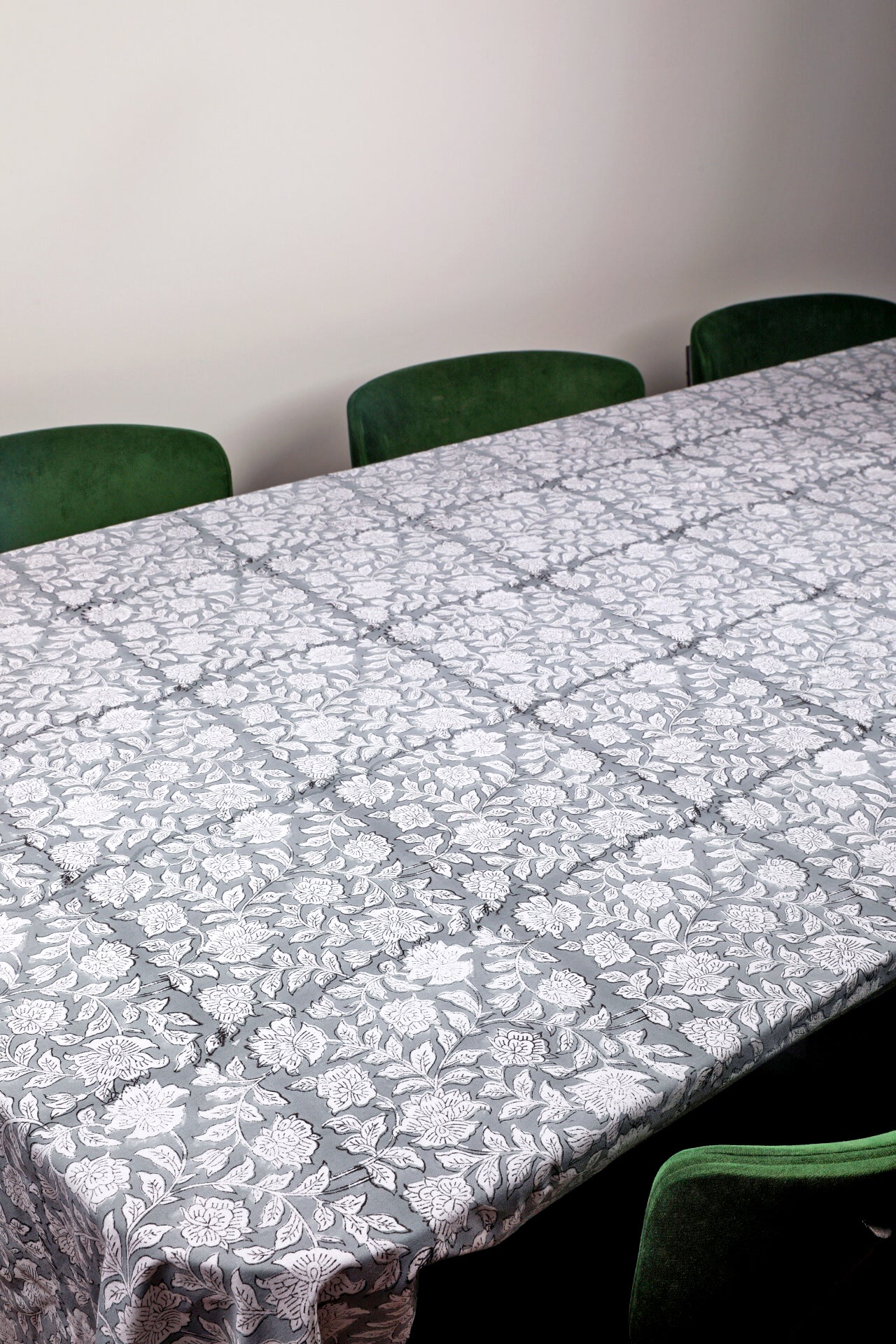 Gray Blossom Tablecloth