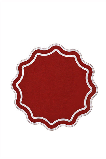 Burgundy Wave Placemat (Set of 4)