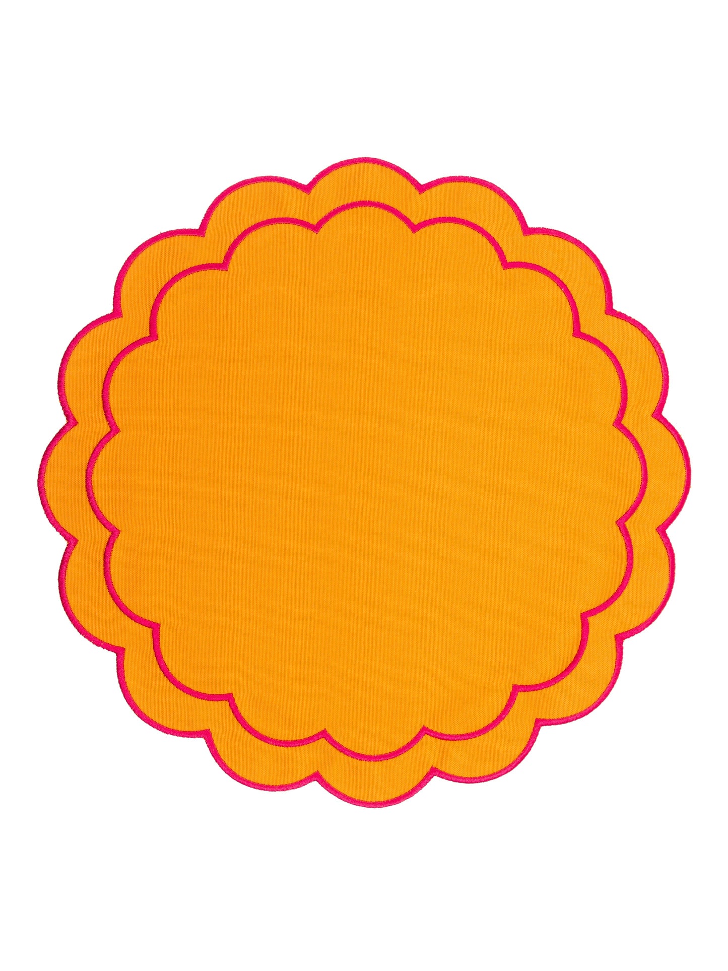 Orange Scallop Placemat (Set of 4)