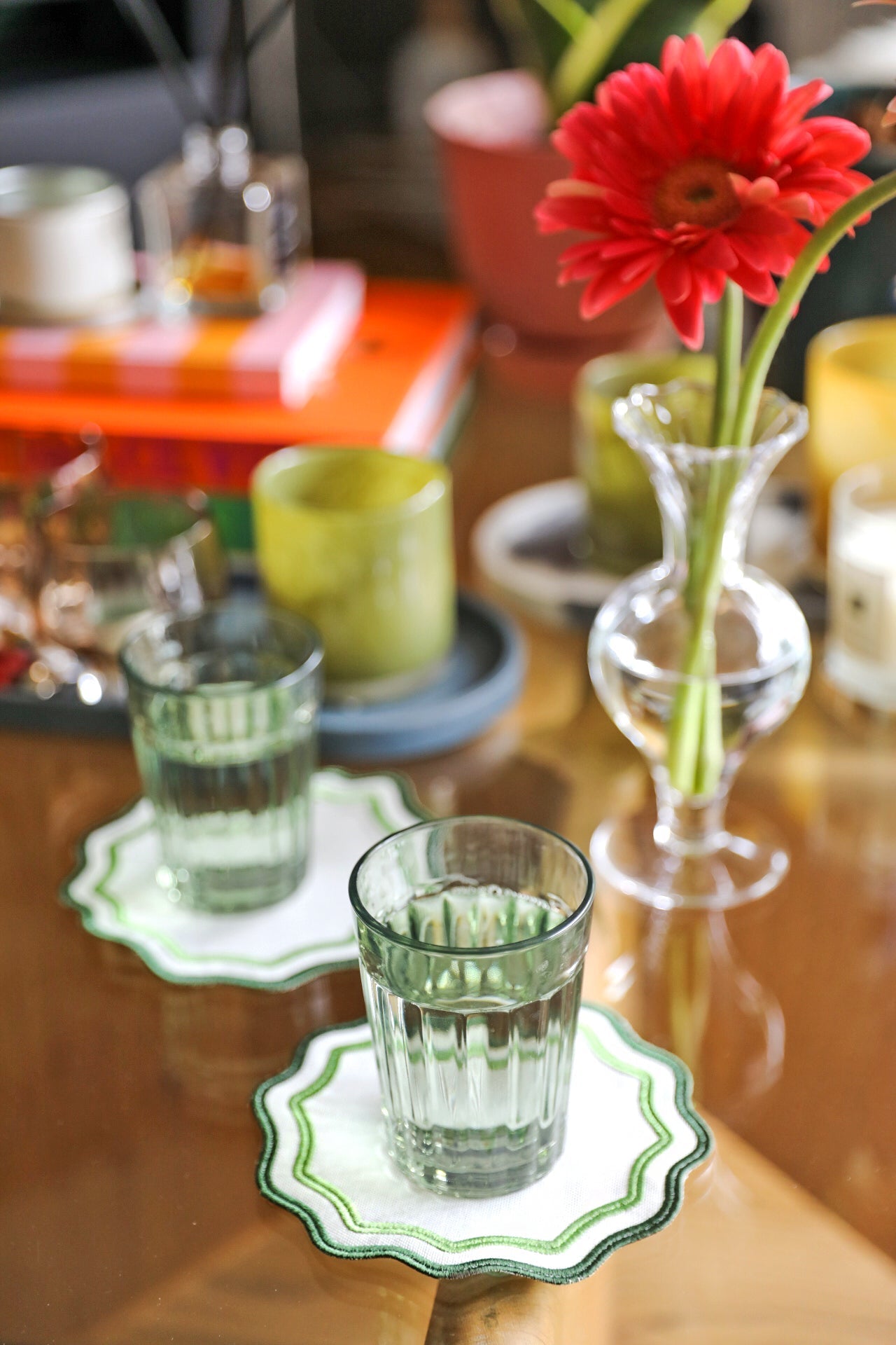 Green Wave Coaster (Set of 4)