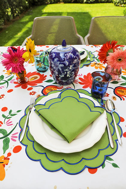 Green Scallop Napkin (Set of 4)