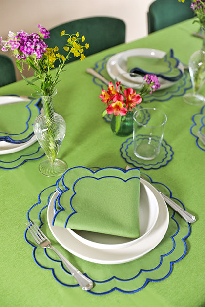 Green Scallop Napkin (Set of 4)
