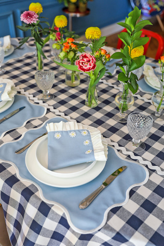 Bluefish Gingham Tablecloth