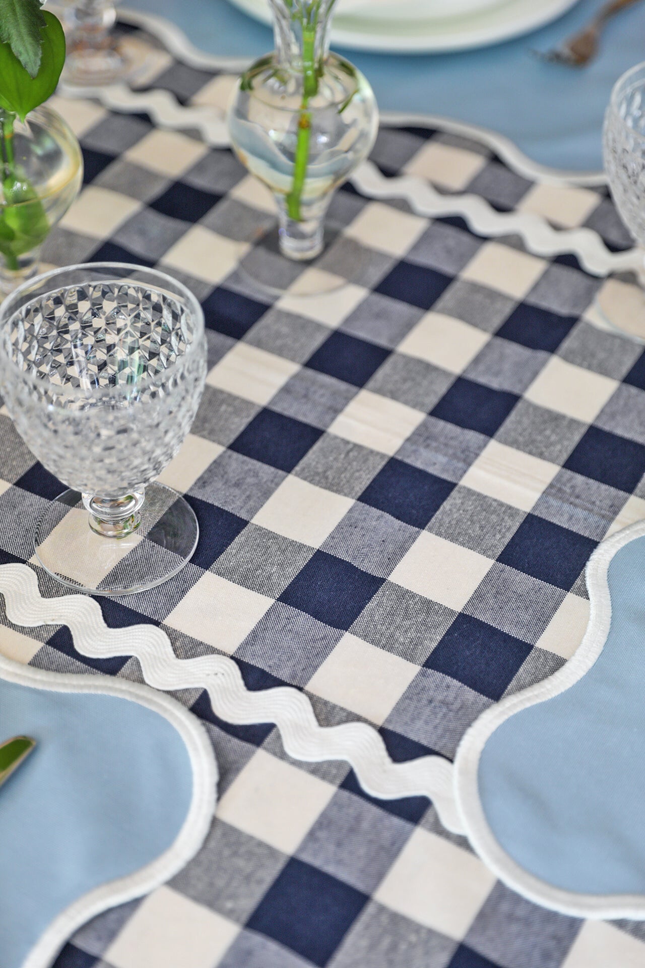 Bluefish Gingham Tablecloth