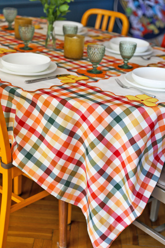 Colorful Gingham Tablecloth