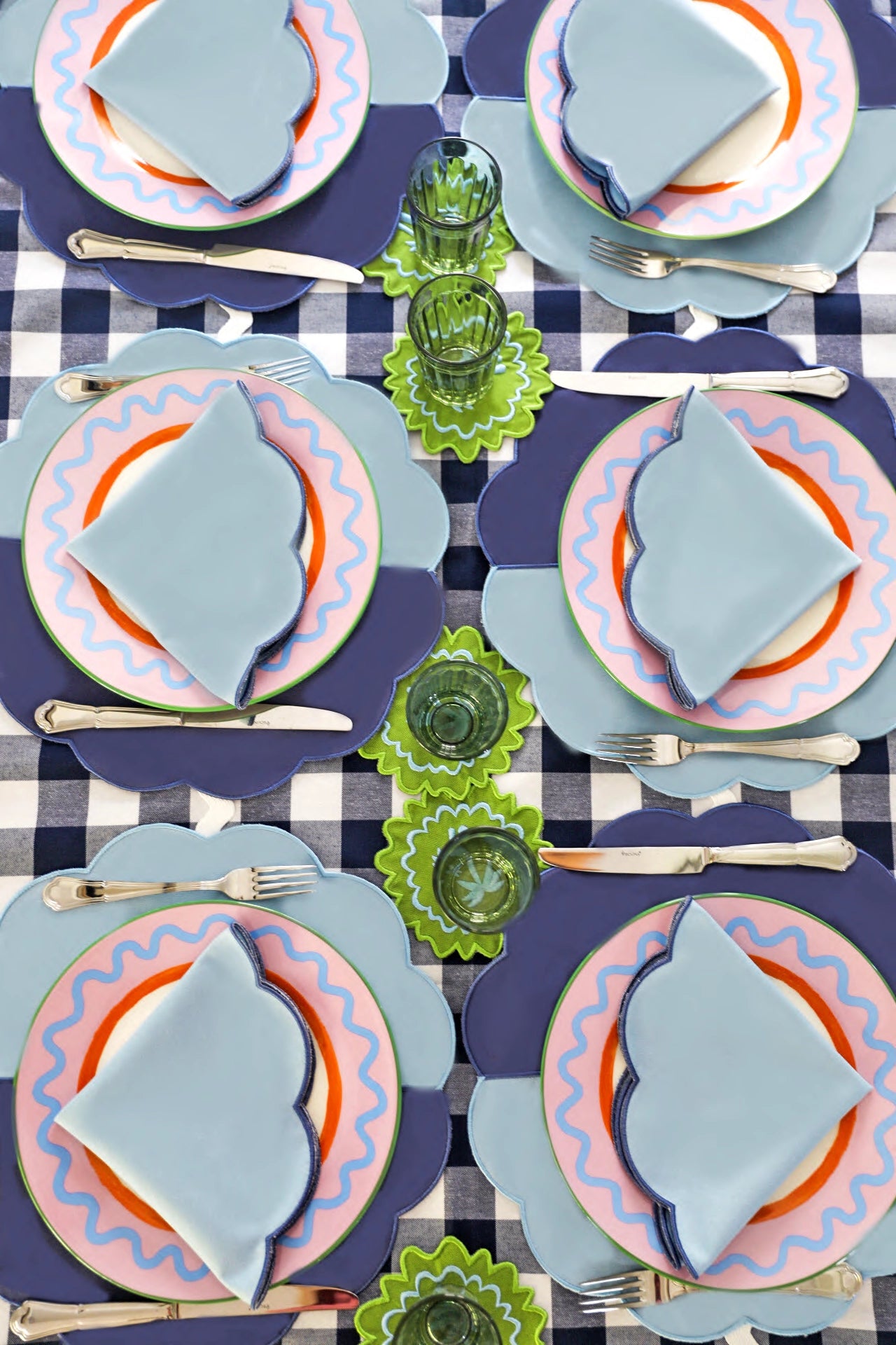 Baby Blue Scallop Napkin (Set of 4)