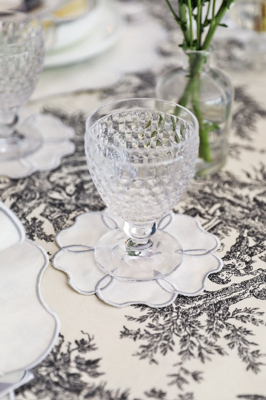 Silver Camellia Coaster (Set of 4)