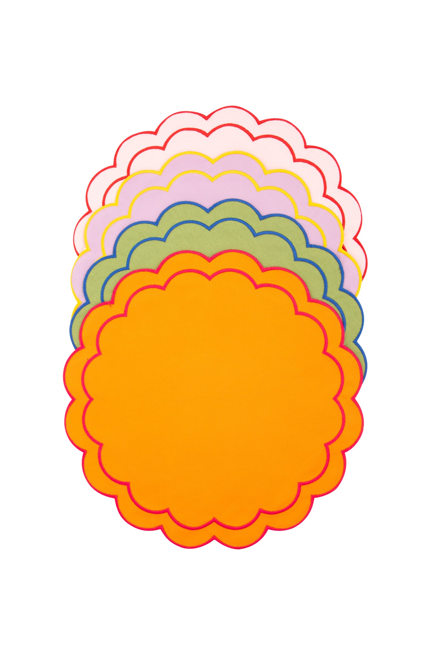 Colorful Scallop Placemat (Set of 4)