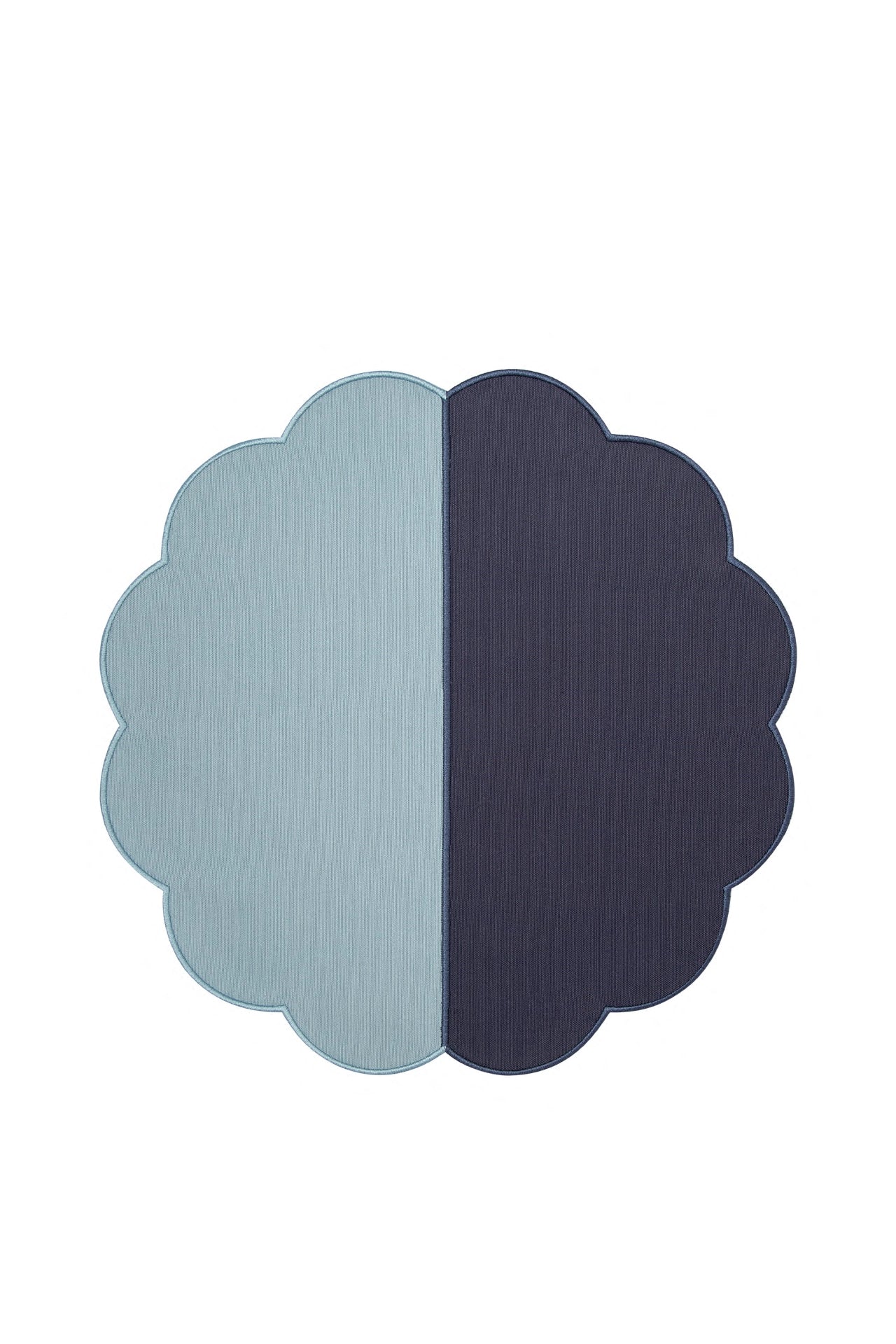 Bicolor Blue Scallop Placemat (Set of 4)