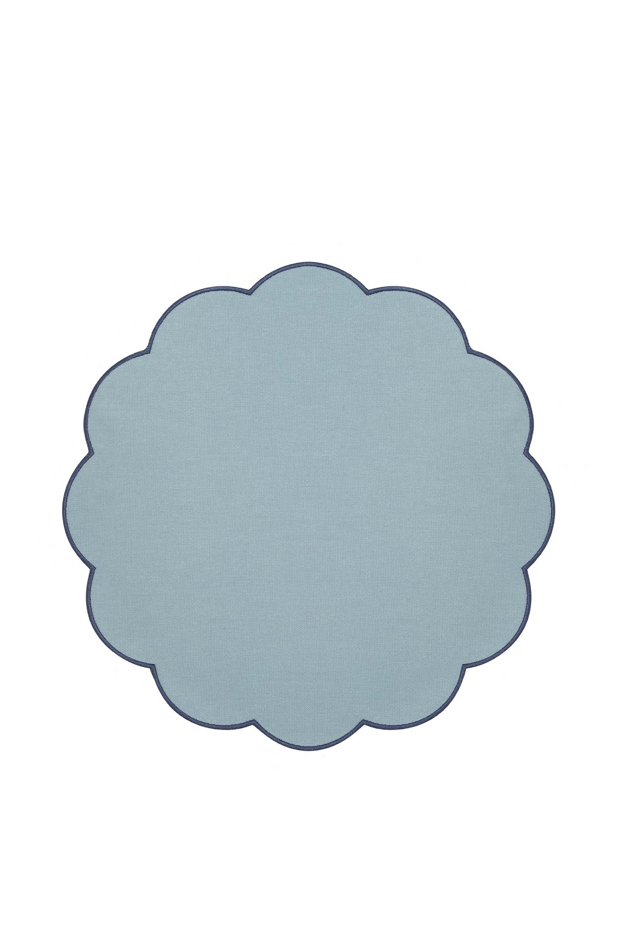 Baby Blue Scallop Napkin (Set of 4)