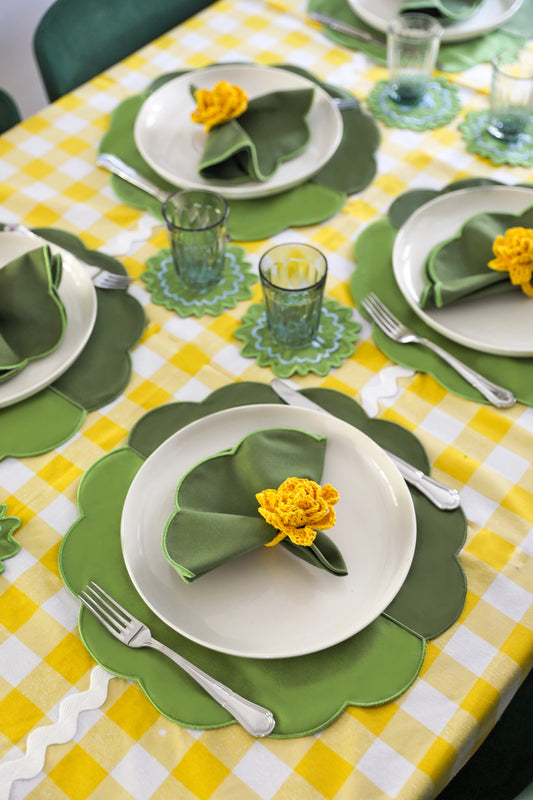 Bicolor Green Scallop Placemat (Set of 4)