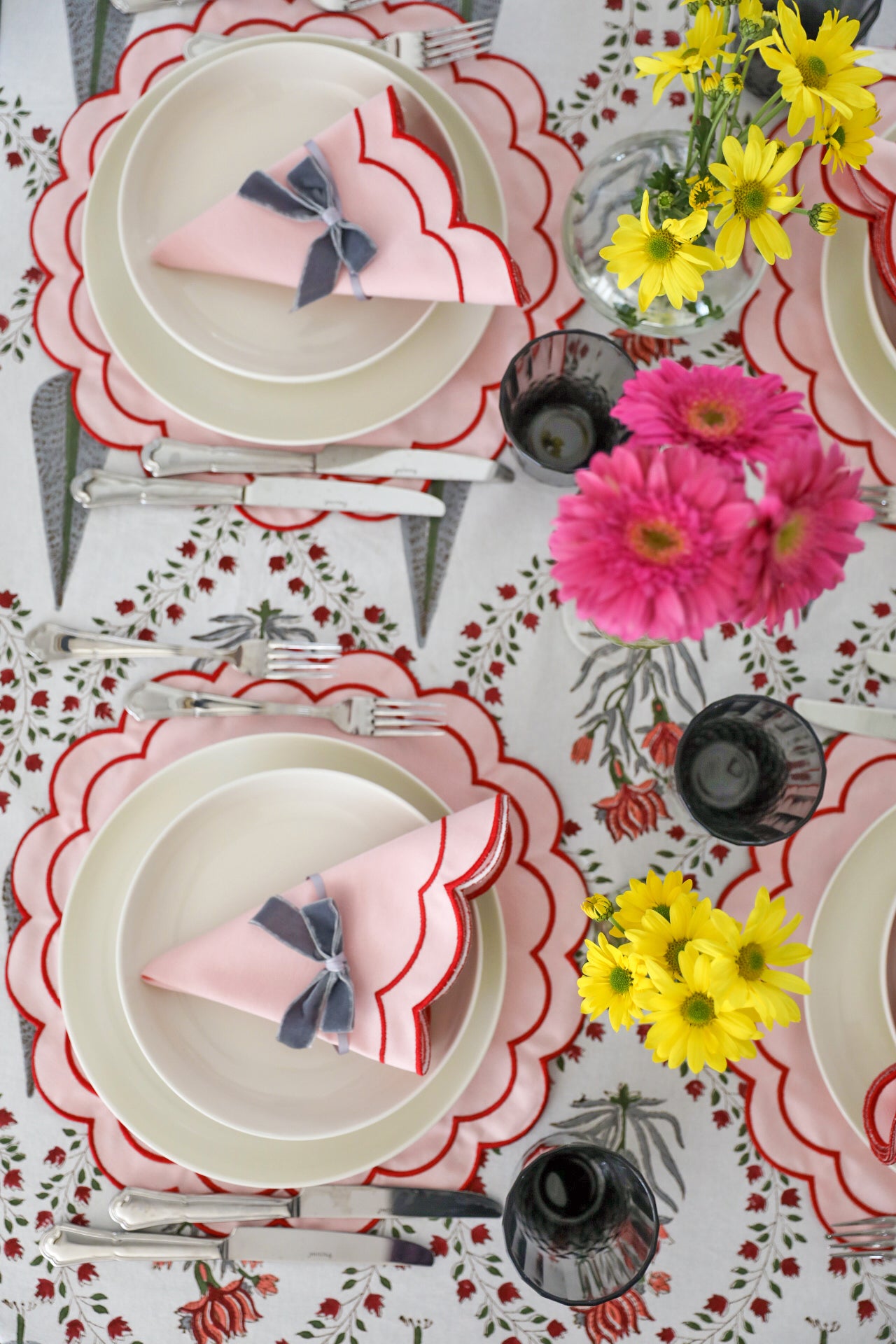 Rose&Red Scallop Placemat (Set of 4)