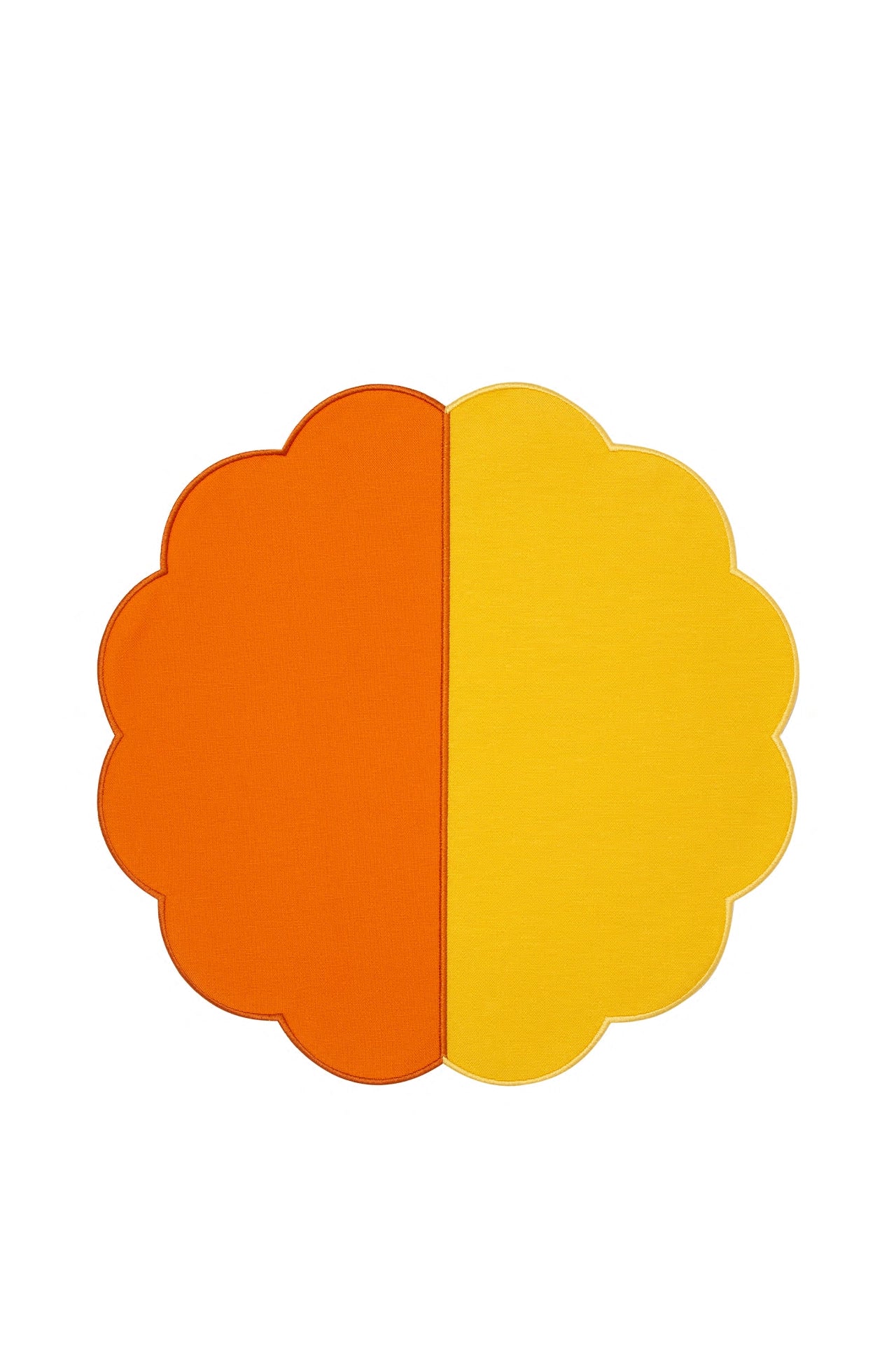 Bicolor Orange&Yellow Scallop Placemat (Set of 4)