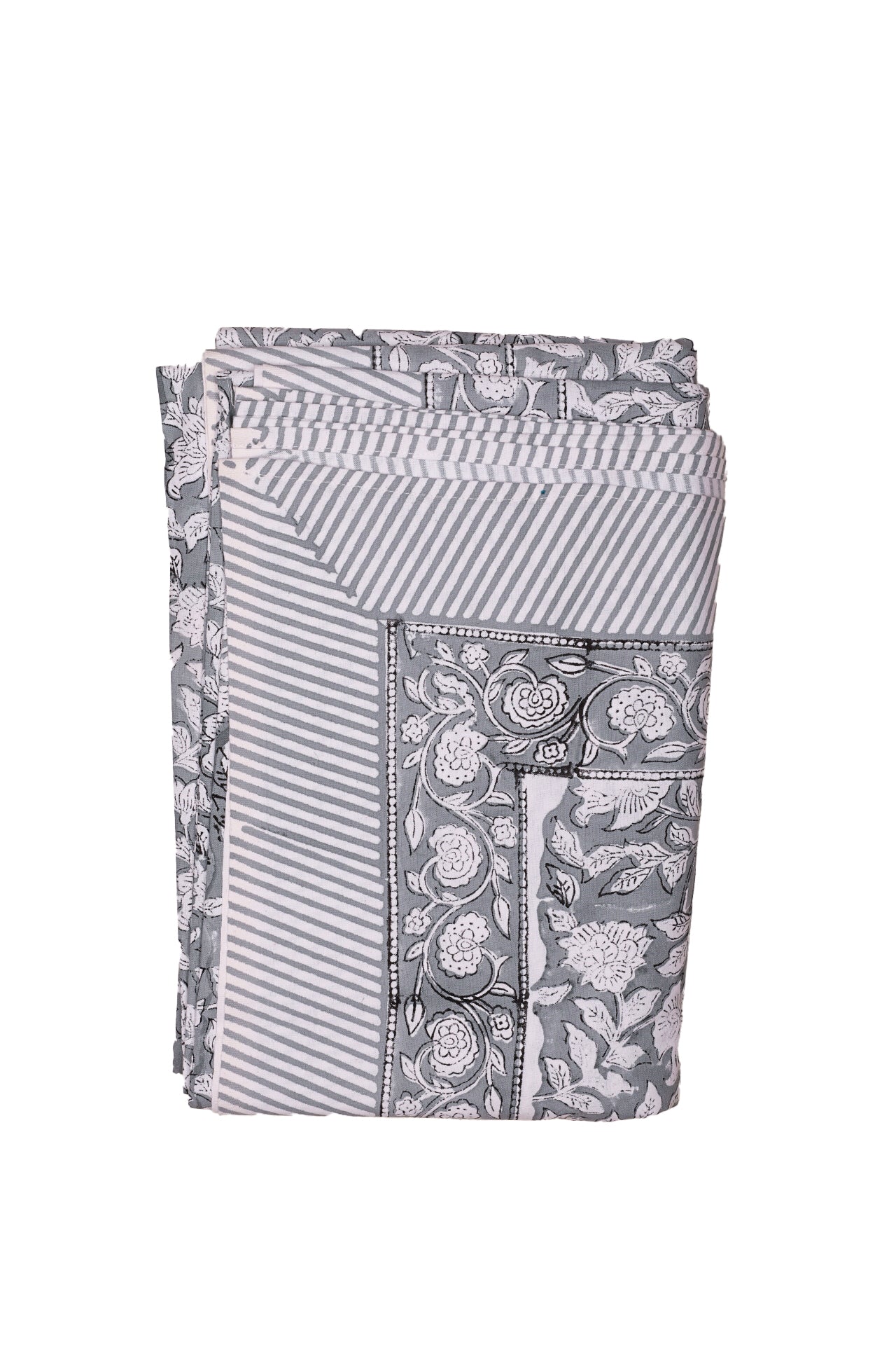 Gray Blossom Tablecloth