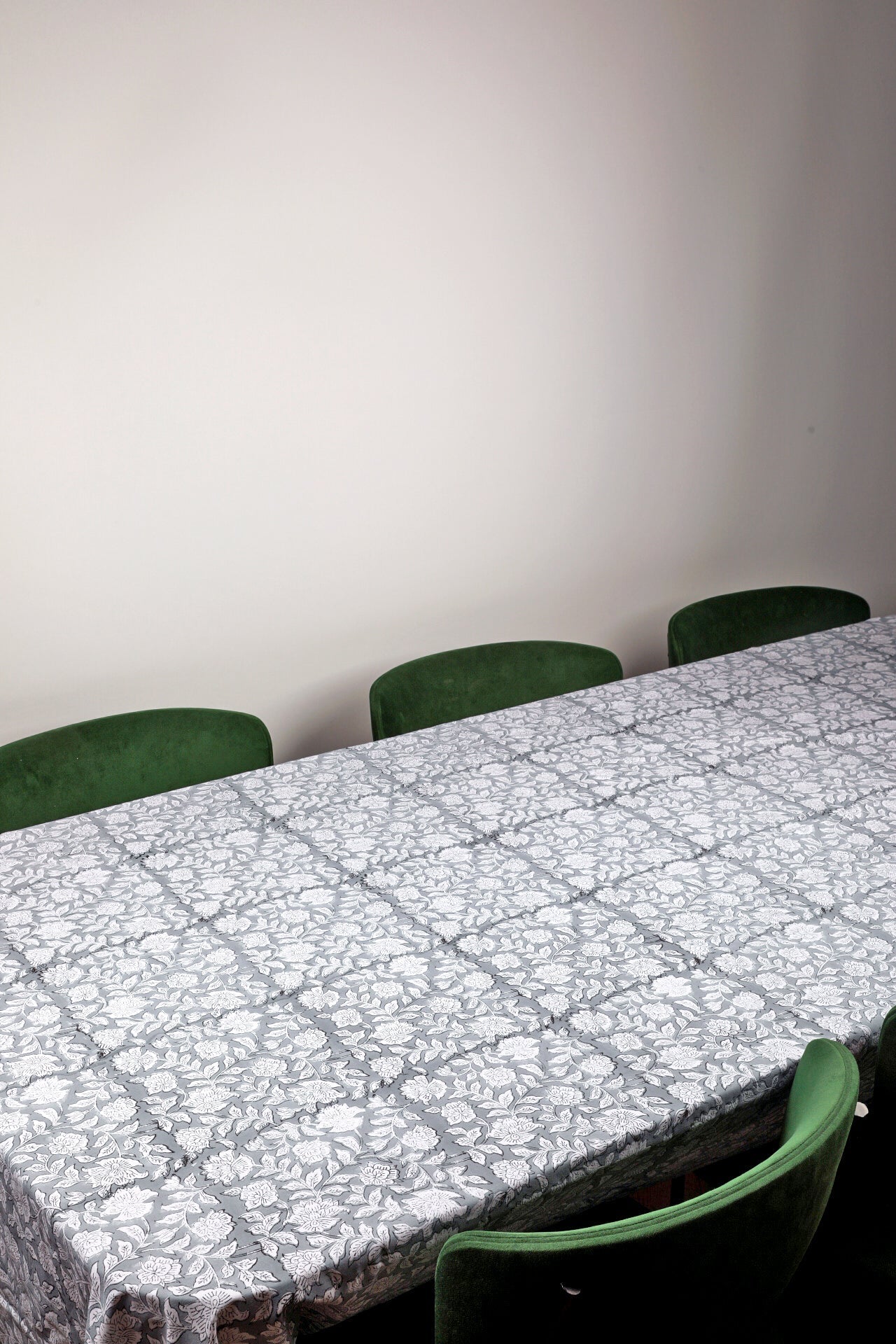 Gray Blossom Tablecloth