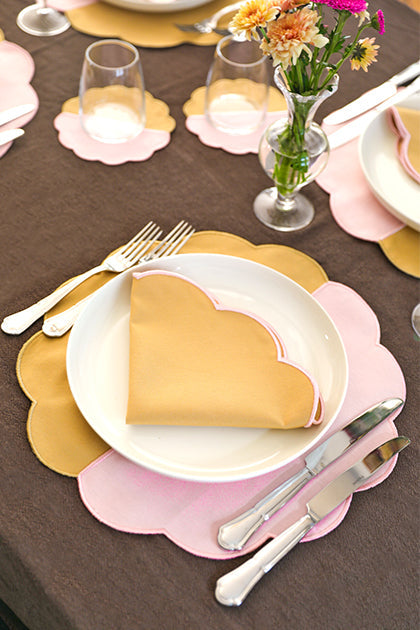 Beige Scallop Napkin (Set of 4)