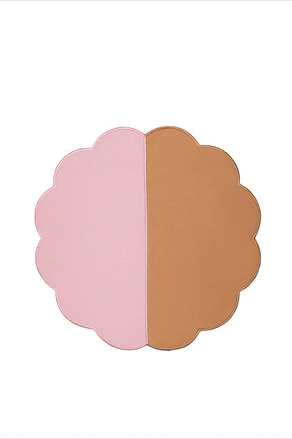 Bicolor Beige&Rose Scallop Placemat (Set of 4)