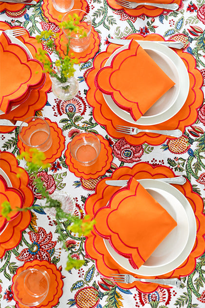 Orange Scallop Placemat (Set of 4)