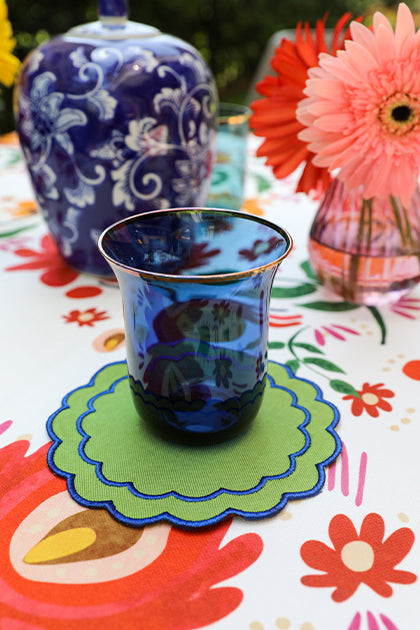 Green Scallop Coaster (Set of 4)