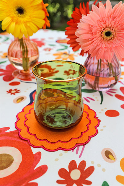 Orange Scallop Coaster (Set of 4)