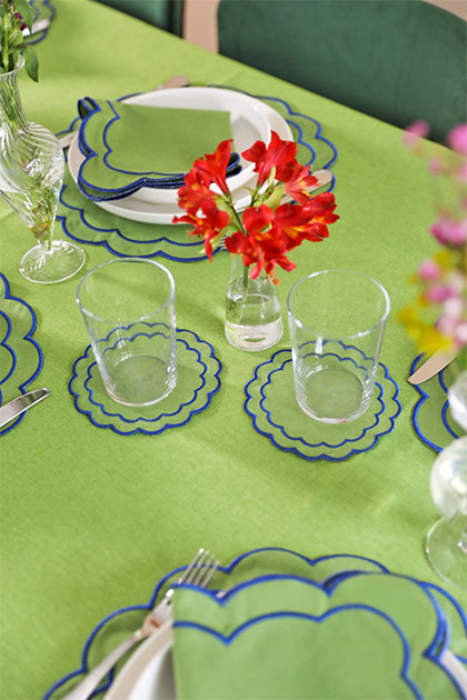 Green Scallop Coaster (Set of 4)