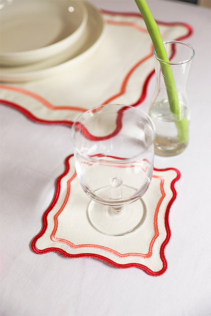 Pink Wave Coaster (Set of 4)