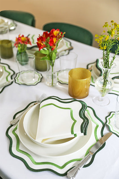 Green Wave Napkin (Set of 4)