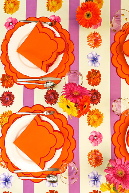 Orange Scallop Napkin (Set of 4)